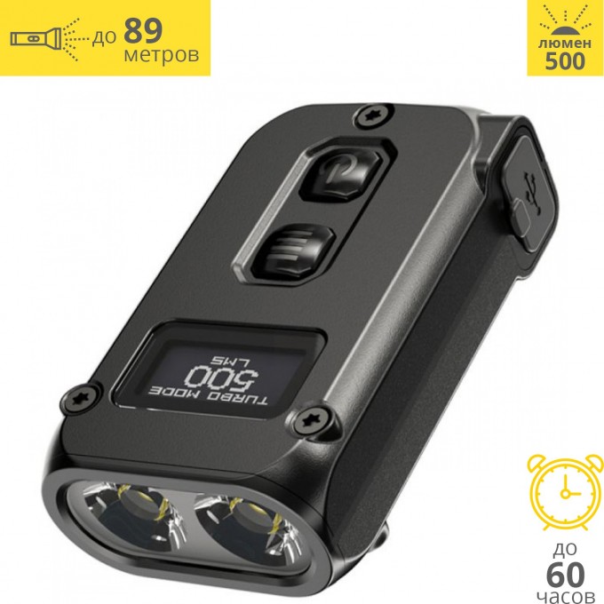 Фонарь NITECORE TINI2 OSRAM P2 x 2 BLACK 19733 Фонарь NITECORE TINI2 OSRAM P2 x 2 BLACK 19733