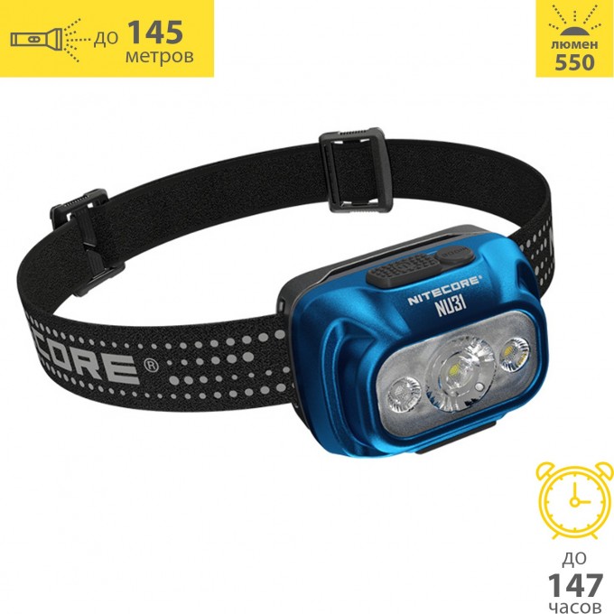 Налобный фонарь NITECORE NU31 CHILL BLUE PRIMARY 0136 Налобный фонарь NITECORE NU31 CHILL BLUE PRIMARY 0136
